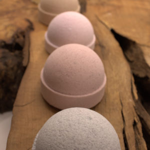 picture of a line of bath bombs
